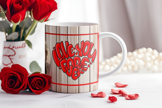 LOVE Tasse – Romantisches Geschenk – Perfekt für Valentinstag & Jahrestag – Liebevolle Keramiktasse mit Herz-Design
