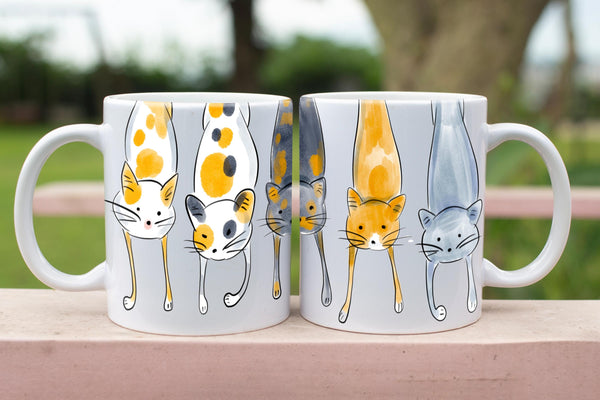 Lustige Katzen Tasse – Niedliche Keramik Tasse mit Katzen Motiv – Perfektes Geschenk für Katzenliebhaber