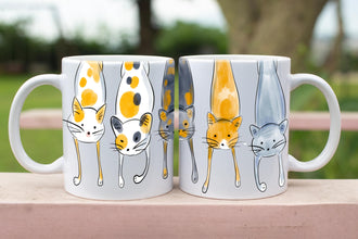Lustige Katzen Tasse – Niedliche Keramik Tasse mit Katzen Motiv – Perfektes Geschenk für Katzenliebhaber
