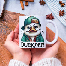 Lustige Ente Tasse – Duck Off Spruch Keramiktasse – Coole Geschenkidee für Kaffee- und Teeliebhaber