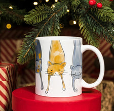 Lustige Katzen Tasse – Niedliche Keramik Tasse mit Katzen Motiv – Perfektes Geschenk für Katzenliebhaber