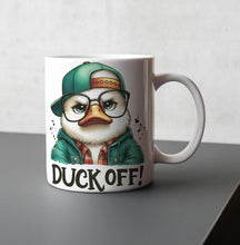 Lustige Ente Tasse – Duck Off Spruch Keramiktasse – Coole Geschenkidee für Kaffee- und Teeliebhaber
