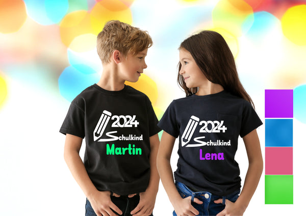 Schulanfang Tshirt mit NAMEN, ich ROCKE die Schule,Kita, Abschied Kindergarten, Schulanfang Geschenk,Schulkind,Einschulung