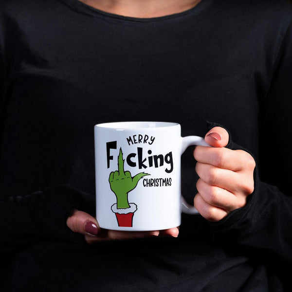 Merry Fucking Christmas Grinch Tasse - Lustige Weihnachtsgeschenkidee - Grinch Kaffeetasse - Originelle Tasse