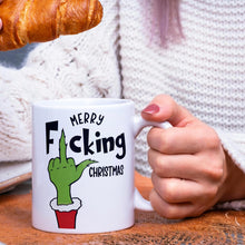 Merry Fucking Christmas Grinch Tasse - Lustige Weihnachtsgeschenkidee - Grinch Kaffeetasse - Originelle Tasse