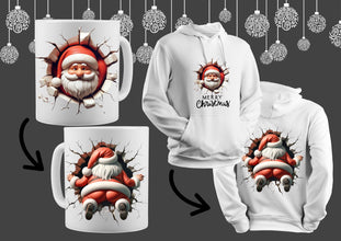 WEIHNACHTEN Kapuzenpullover 3D BILD, mit NAME, Glühweintasse, Geschenk für Familie, Freunde, Kollegen(einzeln oder im Set erhältlich)