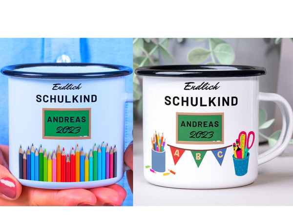 Endlich Schulkind Tasse - Spannende Tasse für den Start ins Abenteuer Schule! - Endlich Schule - Einschulung Geschenk - Schulkind Geschenk