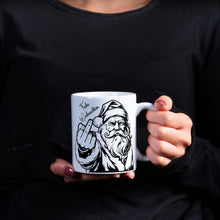 Lustige Weihnachtsmann Tasse – Frohe Weihnachten mit Mittelfinger – Witzige Geschenkidee für Weihnachten