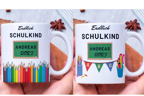 Endlich Schulkind Tasse - Spannende Tasse für den Start ins Abenteuer Schule! - Endlich Schule - Einschulung Geschenk - Schulkind Geschenk