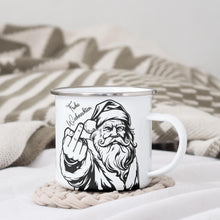 Lustige Weihnachtsmann Tasse – Frohe Weihnachten mit Mittelfinger – Witzige Geschenkidee für Weihnachten