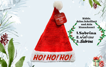 Weihnachtsmütze hochwertig, Gastgeschenk ,Weihnachtsgeschenk für Kollegen, personalisiert, Santa-Mütze,Weihnachtsfeier, Firmengeschenke