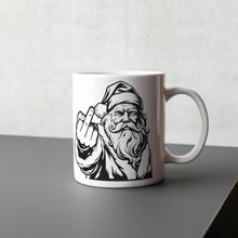 Lustige Weihnachtsmann Tasse – Frohe Weihnachten mit Mittelfinger – Witzige Geschenkidee für Weihnachten