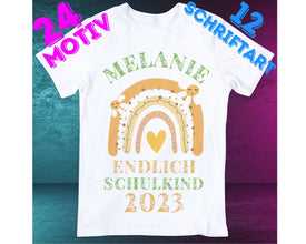 Endlich Schulkind Tshirt , Hallo Schule,  Schulkind, Einschulung Geschenk , Schulkind Geschenk