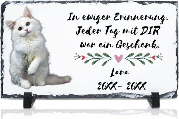 Gedenktafel mit Foto und Spruch, Trauergeschenk, personalisiertes Geschenk, Beerdigung, Schiefertafel, Naturprodukt, Beileidsgeschenk
