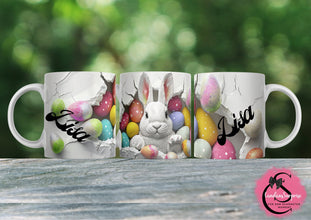 SUPERTOLLE 3D Oster-Tasse, Personalisierbar mit deinem NAMEN, Tasse für Kollegen, Freunde, Familie, Ostern,Geburtstag