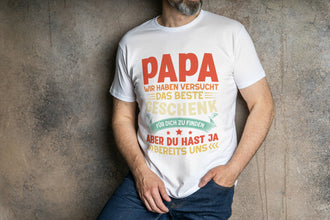 Einzigartiges Geschenk zum Vatertag: Du bist der beste PAPA! | Personalisierte T-Shirt für Väter