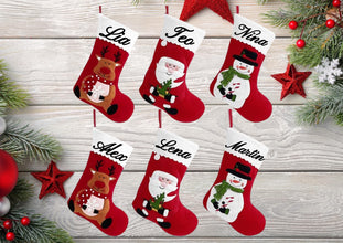 Weihnachtsstrümpfe mit NAME, GESCHENKSTRÜMPFE, Deko Nikolausstrumpf, weihnachtliche Geschenkestrümpfe für Freunde, Familie, Kollegen