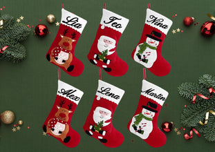 Weihnachtsstrümpfe mit NAME, GESCHENKSTRÜMPFE, Deko Nikolausstrumpf, weihnachtliche Geschenkestrümpfe für Freunde, Familie, Kollegen