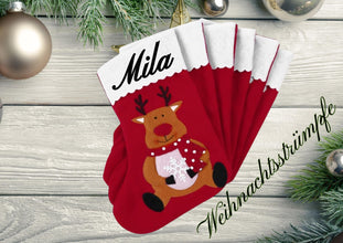 Weihnachtsstrümpfe mit NAME, GESCHENKSTRÜMPFE, Deko Nikolausstrumpf, weihnachtliche Geschenkestrümpfe für Freunde, Familie, Kollegen