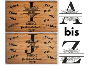 Frühstücksbrett, Holzbrett graviert, personalisiertes Brett für Erzieher, Lehrer, Familie, Freunde, Holzbrett, Schneidebrett