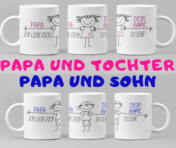 Beste Papa Tasse, Papa Kaffee Tasse, Tasse Papa personalisiert, Tasse mit Namen, Kaffee Tasse, Muttertag, Papa und Tochter, Papa un