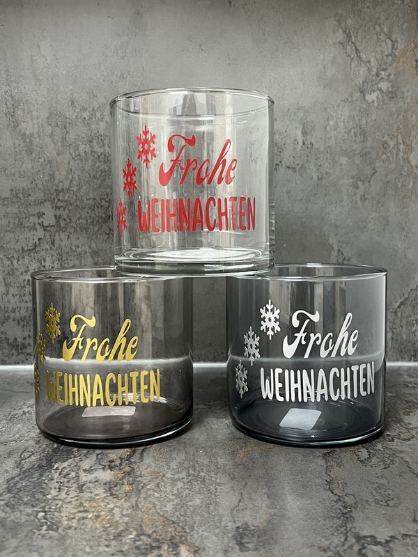 Kerzenglas, Dekoglas, Teelichthalter, Weihnachtsdeko, Geschenk, personalisiert, dein Wunschtext, dein Name