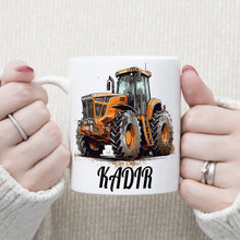 Bagger Kindertasse, Keramik Tasse Kinder, Tasse Kinder personalisiert, Kindertasse mit Namen,Keramik Tasse,