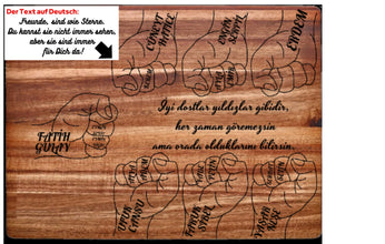 Personalisiertes Schneidebrett aus Holz I Kuchenbrett I Holzschneidebrett I Personalisiertes Geschenk I Gravur