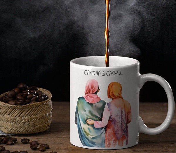 Freundin Tasse - Hijab Freundin Tasse - Islamic Tasse  - Personalisiertes Islamic Tasse - ALLAH - Islamic Geschenk - Kabe - Kaaba - Hac