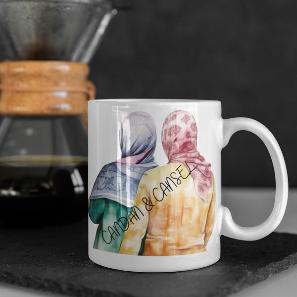 Freundin Tasse - Hijab Freundin Tasse - Islamic Tasse  - Personalisiertes Islamic Tasse - ALLAH - Islamic Geschenk - Kabe - Kaaba - Hac