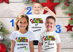 Weihnachten Tshirt, PERSONALISIERT, Geschenk zu Weihnachten, Tshirt für Kinder, Weihnachtsoutfit für jeden