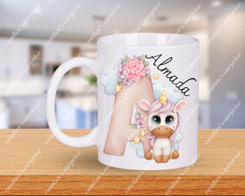 Personalisierte Buchstabe Tasse Unicorn Geschenke, Kaffee Tasse, Tasse personalisiert, Tasse mit Namen, Kaffee Tasse,Unicornmotiv Tasse