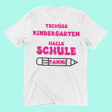 Abschiedsgeschenk Tshirt , Tschüss Kindergarten, Hallo Schule,  Schulkind Einschulung Erzieherinnen Erzieherin