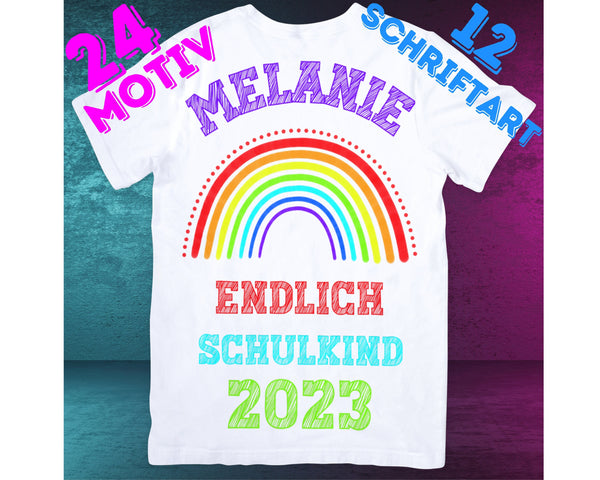 Endlich Schulkind Tshirt , Hallo Schule,  Schulkind, Einschulung Geschenk , Schulkind Geschenk