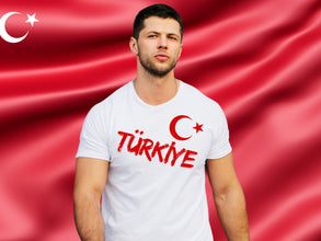 Türkei Tshirt Fan-T-Shirt - mit NAME und NUMMER - Herren, Damen, Kinder - In den Farben der türkischen Flagge