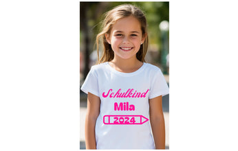 Abschied Kindergarten Tshirt  mit NAMEN, Schule,KITA, Tschüss Kindergarten, Hallo Schule,  Schulkind Einschulung Erzieherin, personalisert,