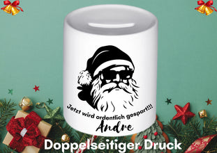 Weihnachtsgeschenk, mit NAME, Sparschweinchen, WEIHNACHTSGESCHENK, Spardose Papa, Kollege für Weihnachtsessen, Freunde, Familie, Geburtstag