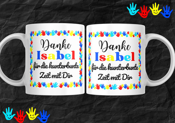 Erziehergeschenk Abschiedsgeschenk Tasse mit Namen Kindergarten Schulkind Einschulung - Erzieherinnen - Erzieherin - Lehrer - Lehrerin