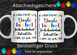Erziehergeschenk Abschiedsgeschenk Tasse mit Namen Kindergarten Schulkind Einschulung - Erzieherinnen - Erzieherin - Lehrer - Lehrerin
