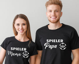 Fußball TShirt, mit NAMEN, MAMA, Papa Tshirt Fußball Team Geschenke, T-Shirt mit Spielernamen,mit RABATT bei Sammelbestellung