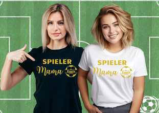 Fußball TShirt, mit NAMEN, MAMA, Papa Tshirt Fußball Team Geschenke, T-Shirt mit Spielernamen,mit RABATT bei Sammelbestellung
