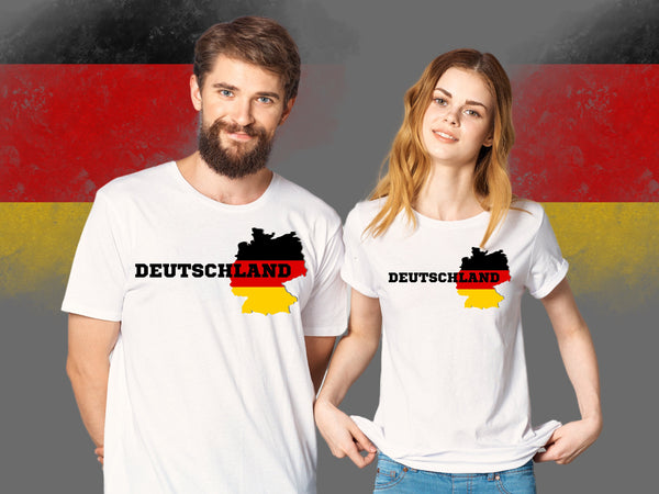 Deutschland Tshirt für Damen und Herren mit NAME und Spielernummer, stilvoll, Europameisterschaft