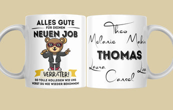 ABSCHIEDSGESCHENK für den Kollegen, personalisiert mit NAMEN, COOLER Spruch, tolle Kollegen