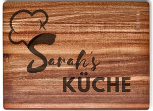 Großes Schneidebrett personalisiert, Gravur, Brett aus Akazie, Masterchef, der beste Koch, Geschenk für alle Anlässe, Geburtstag, Hochzeit