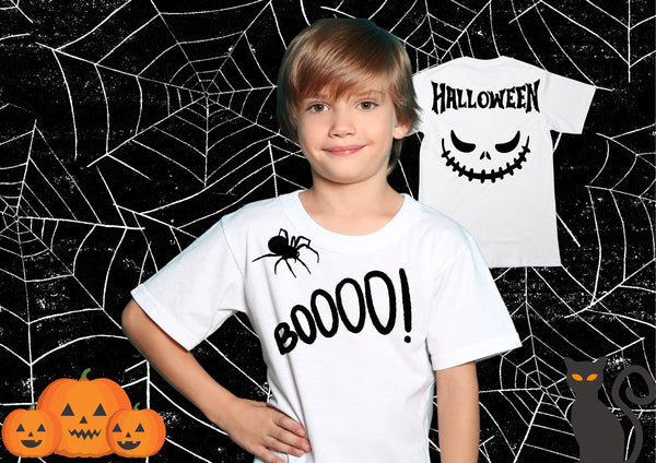 Halloween Shirt, Halloween Spinne, Halloweengeschenk für Mädchen und Jungen, Kindertshirt, Oktober Shirt