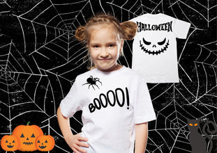Halloween Shirt, Halloween Spinne, Halloweengeschenk für Mädchen und Jungen, Kindertshirt, Oktober Shirt