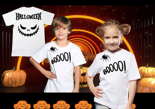 Halloween Shirt, Halloween Spinne, Halloweengeschenk für Mädchen und Jungen, Kindertshirt, Oktober Shirt
