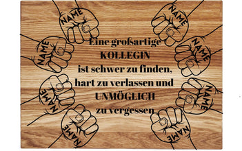 Abschiedsgeschenk I Personalisiertes Schneidebrett aus Holz I Erzieher, Lehrer, Rentner, Kollegen I Holzschneidebrett I Haus Geschenk