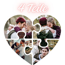 Valentinstag Herz Puzzle Photo Tasse Geschenk - Personalisierte Keramiktasse - Einzigartiges Geschenk für Partner  - Kaffee Tasse- Für Paare