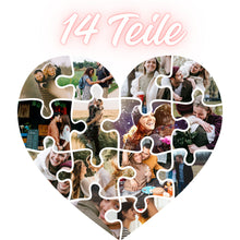 Valentinstag Herz Puzzle Photo Tasse Geschenk - Personalisierte Keramiktasse - Einzigartiges Geschenk für Partner  - Kaffee Tasse- Für Paare
